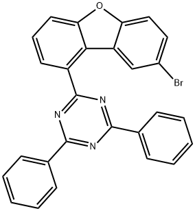 2-(8-bromo-1-dibenzofuranyl)-4,6-diphenyl-1,3,5-Triazine Struktur