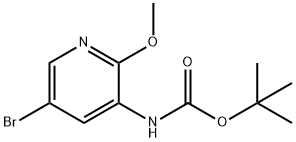 Carbamic acid, N-(5-bromo-2-methoxy-3-pyridinyl)-, 1,1-dimethylethyl ester Struktur