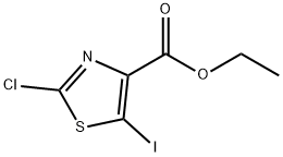 4-Thiazolecarboxylic acid, 2-chloro-5-iodo-, ethyl ester Struktur