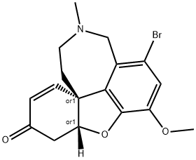 (14S)-4-bromo-2-methoxy-7-methyl-17-oxa-7-azatetracyclo[12.2.1.0^{5,16}.0^{10,15}]heptadeca-1,3,5(16),10-tetraen-12-one hydrochloride Struktur