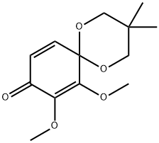 1,5-Dioxaspiro[5.5]undeca-7,10-dien-9-one, 7,8-dimethoxy-3,3-dimethyl- Struktur