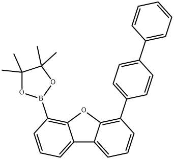 Dibenzofuran, 4-[1,1'-biphenyl]-4-yl-6-(4,4,5,5-tetramethyl-1,3,2-dioxaborolan-2-yl)- Struktur