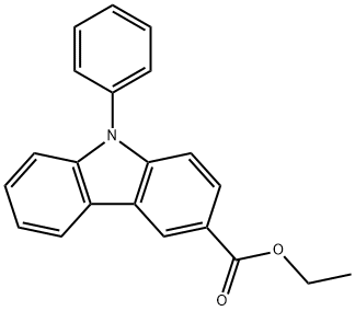 9H-Carbazole-3-carboxylic acid, 9-phenyl-, ethyl ester Struktur