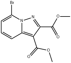 dimethyl 7-bromopyrazolo[1,5-a]pyridine-2,3-dicarboxylate Struktur