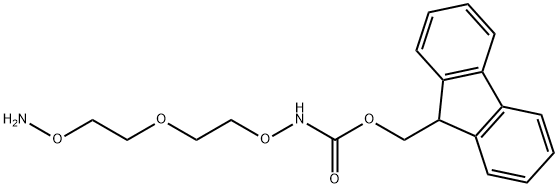 Carbamic acid, N-[2-[2-(aminooxy)ethoxy]ethoxy]-, 9H-fluoren-9-ylmethyl ester Struktur