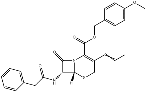 5-Thia-1-azabicyclo[4.2.0]oct-2-ene-2-carboxylic acid, 8-oxo-7-[(2-phenylacetyl)amino]-3-(1-propen-1-yl)-, (4-methoxyphenyl)methyl ester, (6R,7R)-