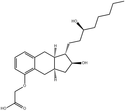 Acetic acid, 2-[[(1S,2S,3aR,9aR)-2,3,3a,4,9,9a-hexahydro-2-hydroxy-1-[(3S)-3-hydroxyoctyl]-1H-benz[f]inden-5-yl]oxy]-, 1911575-29-5, 結(jié)構(gòu)式