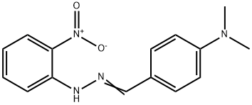 N,N-dimethyl-4-[2-(2-nitrophenyl)carbonohydrazonoyl]aniline Struktur