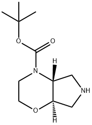 tert-butyl (4aR,7aR)-hexahydropyrrolo[3,4-b][1,4]oxazine-4(4aH)-carboxylate Struktur