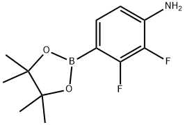 Benzenamine, 2,3-difluoro-4-(4,4,5,5-tetramethyl-1,3,2-dioxaborolan-2-yl)- Struktur