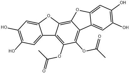 Benzo[2,1-b:3,4-b']bisbenzofuran-2,3,5,6,8,9-hexol, 5,6-diacetate Struktur