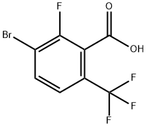 3-Bromo-2-fluoro-6-(trifluoromethyl)benzoic acid Struktur