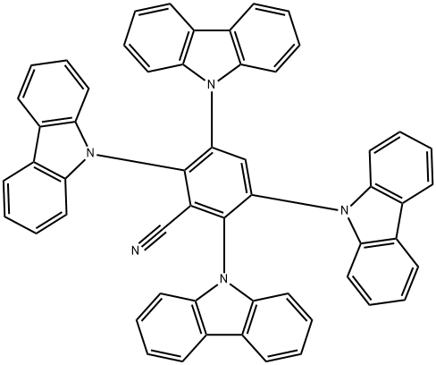 Benzonitrile, 2,3,5,6-tetra-9H-carbazol-9-yl- Struktur