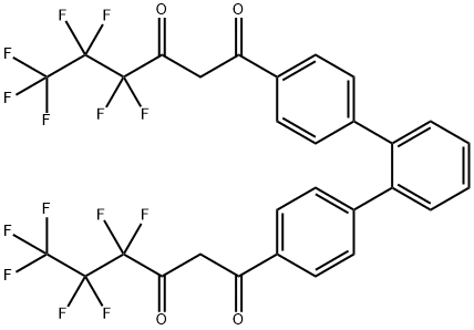 1,3-Hexanedione, 1,1'-[1,1':2',1''-terphenyl]-4,4''-diylbis[4,4,5,5,6,6,6-heptafluoro- Struktur