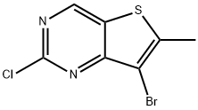 7-bromo-2-chloro-6-methylthieno[3,2-d]pyrimidine Struktur