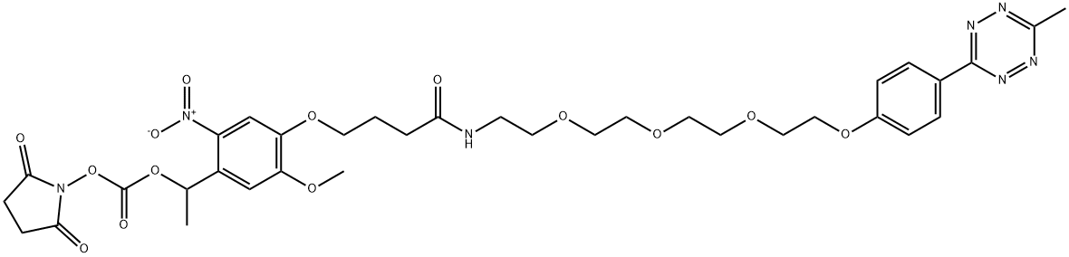 PC Methyltetrazine-PEG4-NHS carbonate ester Struktur