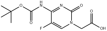 N4-Boc-5-fluorocytosin-1-yl-acetic acid Struktur