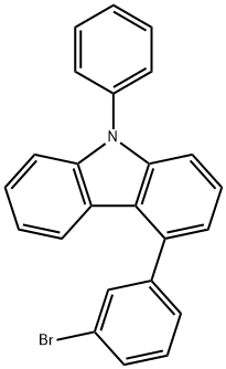 4-(3-Bromophenyl)-9-phenyl-9H-carbazole Struktur