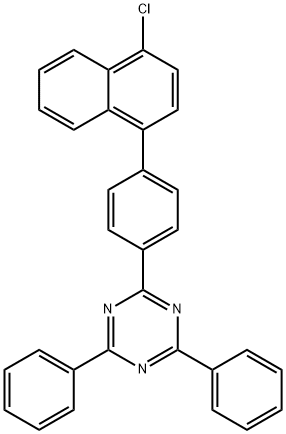 2-(4-(4-chloronaphthalen-1-yl)phenyl)-4,6-diphenyl-1,3,5-triazine Struktur