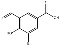 Benzoic acid, 3-bromo-5-formyl-4-hydroxy- Struktur