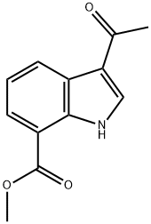 methyl 3-acetyl-1H-indole-7-carboxylate Struktur