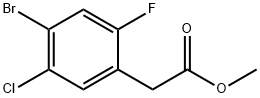 Benzeneacetic acid, 4-bromo-5-chloro-2-fluoro-, methyl ester Struktur