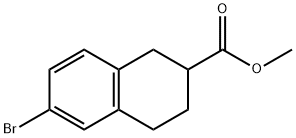 2-Naphthalenecarboxylic acid, 6-bromo-1,2,3,4-tetrahydro-, methyl ester Struktur