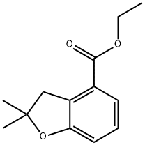 4-Benzofurancarboxylic acid, 2,3-dihydro-2,2-dimethyl-, ethyl ester Struktur