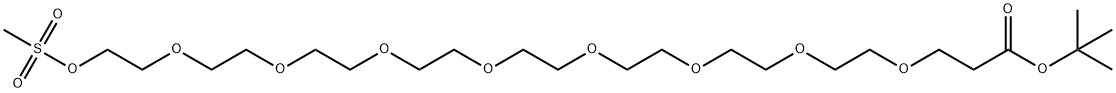 Ms-PEG8-t-butyl ester Struktur