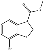 3-Benzofurancarboxylic acid, 7-bromo-2,3-dihydro-, methyl ester Struktur