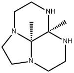 3H,6H-2a,5,6,8a-Tetraazaacenaphthylene, octahydro-5a,8b-dimethyl-, cis- Struktur