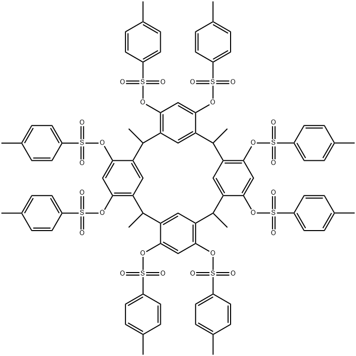 3,5,10,12,17,19,24,26-OCTAKIS-TOSYLOXY-1,8,15,22-TETRAMETHYL[4!RESORCINOLARENE Struktur