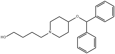 1-Piperidinebutanol, 4-(diphenylmethoxy)- Struktur