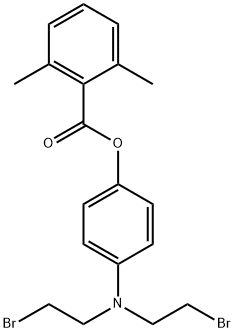 4-[Bis(2-bromoethyl)amino]phenyl=2,6-dimethylbenzoate Struktur