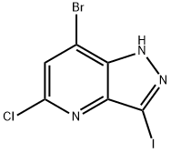 1H-Pyrazolo[4,3-b]pyridine, 7-bromo-5-chloro-3-iodo- Struktur