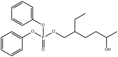 Phosphoric acid, 2-ethyl-5-hydroxyhexyl diphenyl ester Struktur