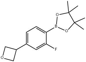 1,3,2-Dioxaborolane, 2-[2-fluoro-4-(3-oxetanyl)phenyl]-4,4,5,5-tetramethyl- Struktur