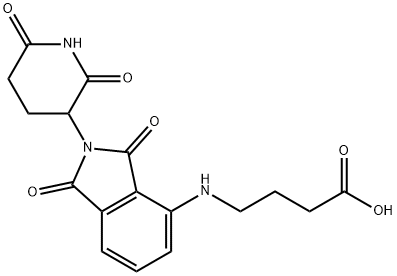 Butanoic acid, 4-[[2-(2,6-dioxo-3-piperidinyl)-2,3-dihydro-1,3-dioxo-1H-isoindol-4-yl]amino]- Struktur