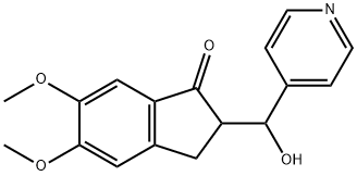 2-(Hydroxy(pyridin-4-yl)methyl)-5,6-dimethoxy-2,3-dihydro-1H-inden-1-one Struktur