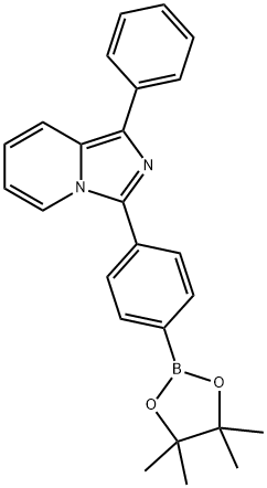 1-Phenyl-3-(4-(4,4,5,5-tetramethyl-1,3,2-dioxaborolan-2-yl)phenyl)imidazo[1,5-a]pyridine Struktur