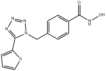 Benzamide, N-hydroxy-4-[[5-(2-thienyl)-1H-tetrazol-1-yl]methyl]- Struktur