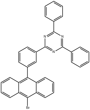 1,3,5-Triazine, 2-[3-(10-bromo-9-anthracenyl)phenyl]-4,6-diphenyl- Struktur