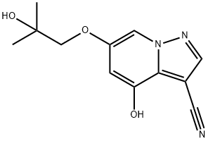 Pyrazolo[1,5-a]pyridine-3-carbonitrile, 4-hydroxy-6-(2-hydroxy-2-methylpropoxy)- Struktur