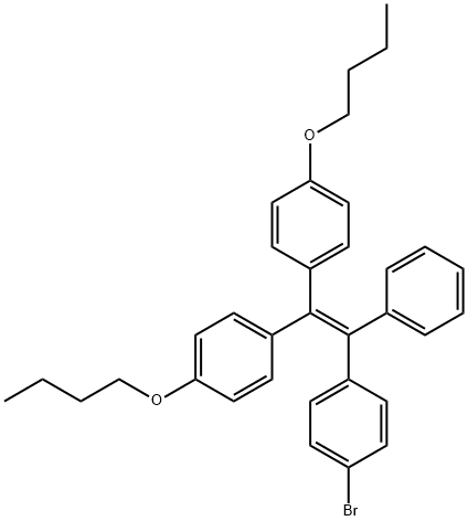 Benzene, 1,1'-[2-(4-bromophenyl)-2-phenylethenylidene]bis[4-butoxy- Struktur