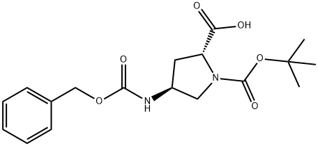 (4S)-1-Boc-4-(Cbz-amino)-D-proline Struktur