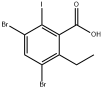 Benzoic acid, 3,5-dibromo-2-ethyl-6-iodo- Struktur