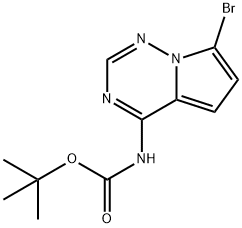 Carbamic acid,N-(7-bromopyrrolo[2,1-f][1,2,4]triazin-4-yl)-,1,1-dimethylethyl ester Struktur