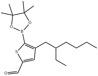 2-Thiophenecarboxaldehyde, 4-(2-ethylhexyl)-5-(4,4,5,5-tetramethyl-1,3,2-dioxaborolan-2-yl)- Struktur