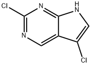 7H-Pyrrolo[2,3-d]pyrimidine, 2,5-dichloro- Struktur