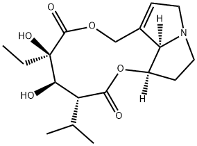 12-Ethyl-14,19-dihydro-12ξ,13ξ-dihydroxy-19-methyl-17,18-dinorcrotalanan-11,15-dione Struktur